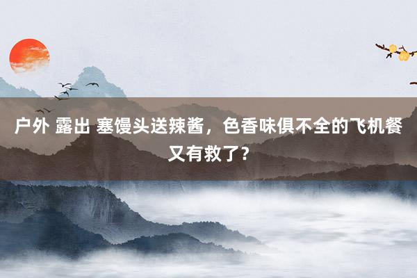 户外 露出 塞馒头送辣酱，色香味俱不全的飞机餐又有救了？