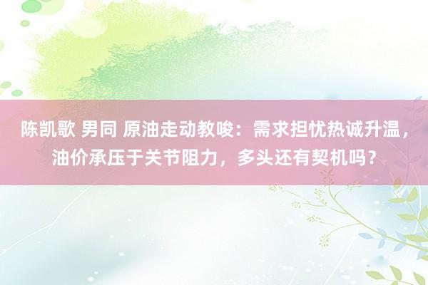 陈凯歌 男同 原油走动教唆：需求担忧热诚升温，油价承压于关节阻力，多头还有契机吗？